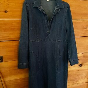 Coldwater Creek Denim Long Sleeve Dress, mid length